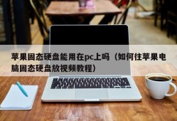 Can Apple Solid State Drives be used on PCs (How to put a video tutorial on Apple Solid State Drives)